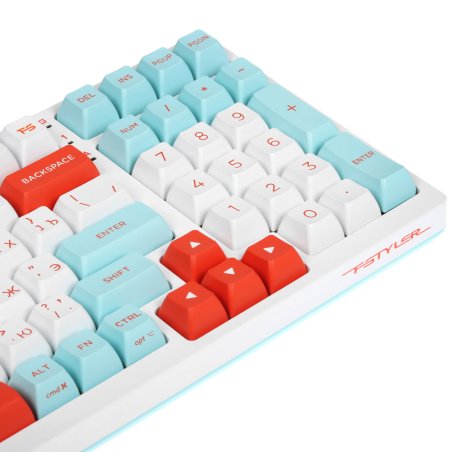 Клавиатура проводная A4Tech Fstyler FS300 (FS300 PANDA SNORKLENING), USB, белый