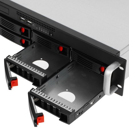 Серверный корпус ExeGate Pro 2U550-HS08 <RM 19", высота 2U, глубина 550, БП 550ADS, 8xHotSwap, USB>