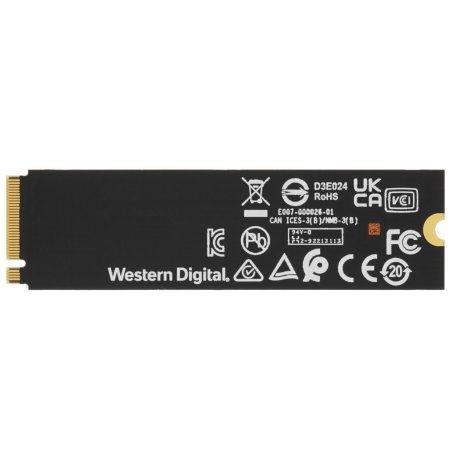 Накопитель SSD WD Black SN770 NVMe, 1.0Tb, M.2(22x80мм), NVMe, PCIe 4.0 x4, 3D TLC, R/W 5150/4900Mb/s, IOPs 740 000/800 000, TbW 600, DWPD 0.3 (12 мес.)