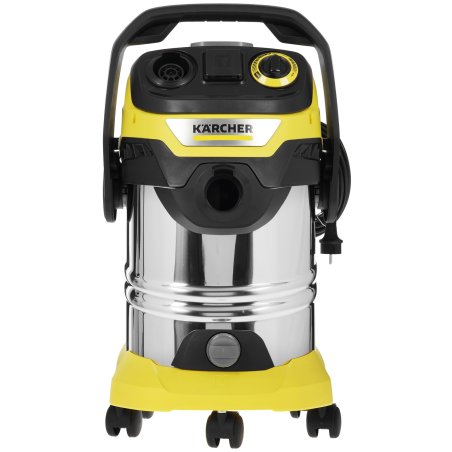 Строительный пылесос Karcher WD 6 P S V-30/6/22/T желтый, 1300 Вт, уборка сухая/сбор воды, пылесборник мешок/контейнер, 30 л