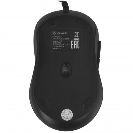 Мышь проводная Oklick 211M черный, 2400 dpi, USB, кнопки - 6