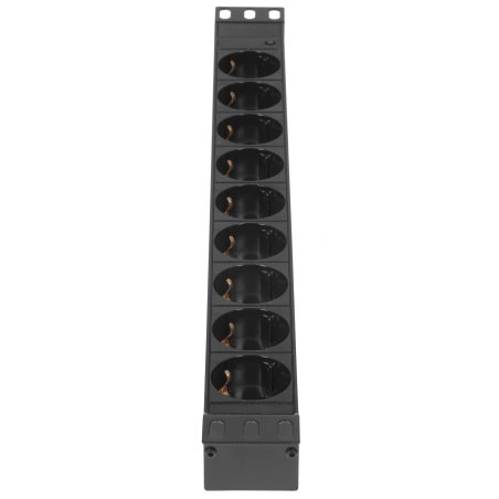 Блок розеток горизонтальный ExeGate ServerPro PDU-19H901 Al-9S-C14, 19", 1U, Алюминий, 9 Schuko, С14, черный