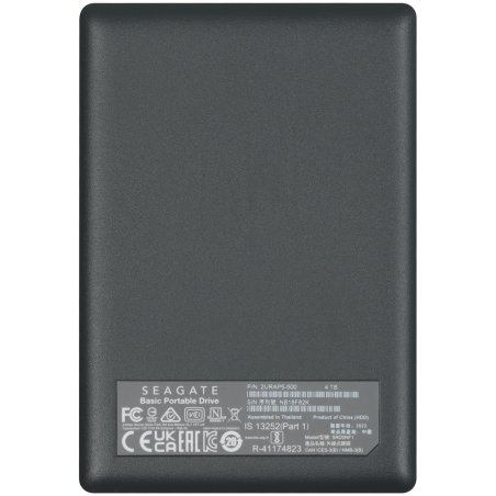 Внешний HDD 2.5" Seagate Basic, 4TB, USB 3.2 Gen 1 Type-A, 5400 rpm, серый