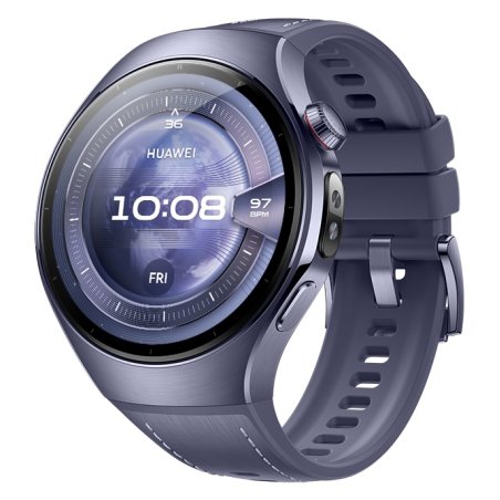 Умные часы Huawei Watch 5 Rates-L39L, 1.5" LTPO AMOLED, Wi-Fi, Bluetooth, NFC, IP69, серый / пурпурный