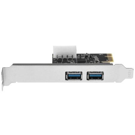 Контроллер ExeGate EXE-319 PCI-E 2.0, 2*USB 3.0 ext, разъем доп.питания (OEM)