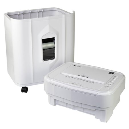 Шредер Heleos АП23-4 черный с автоподачей (секр.P-4) фрагменты 145лист. 23лтр. скрепки скобы пл.карты