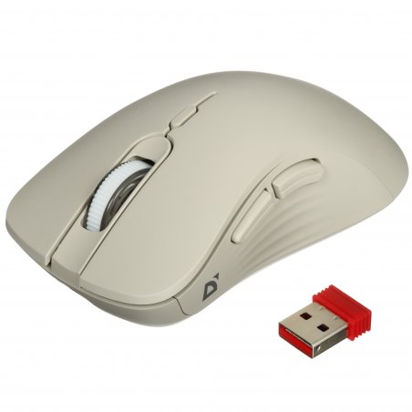 Мышь беспроводная Defender Dana MB-266 светло-серый, 3200 dpi, радиоканал, Bluetooth, USB, кнопки - 6