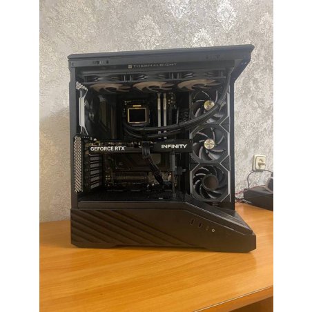 Компьютерный корпус Ginzzu V100 закаленное стекло 1*USB 3.0,1*USB 2.0, AU mATX