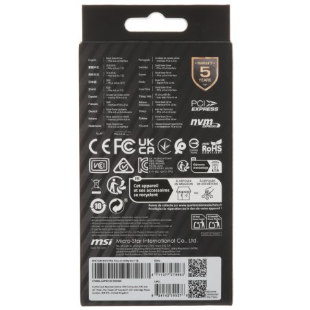 Накопитель SSD MSI M.2 2280 1Tb SPATIUM M470 PRO Client SSD S78-440L0J0-P83, PCIe Gen4x4 with NVMe