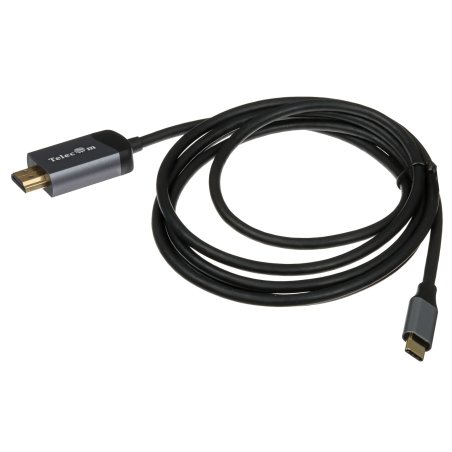 Кабель-адаптер USB3.1 Type-Cm --> HDMI A(m) 4K@60Hz, 1.8m, Telecom TCC008T-1.8M