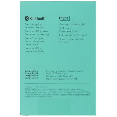 Мышь беспроводная Logitech M196 розовый, 1000 dpi, Bluetooth, кнопки - 3