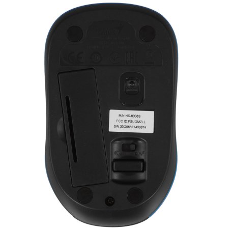 Мышь беспроводная Genius NX-8008S синий, 1200 dpi, радиоканал, USB, кнопки - 3