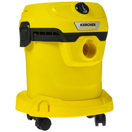 Строительный пылесос Karcher WD 2 V-15/4/18 желтый, 180/1000 Вт, уборка сухая/влажная, пылесборник мешок/контейнер, 15 л