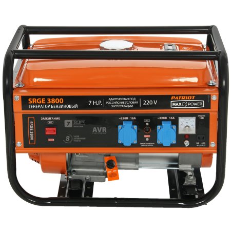 Электрогенератор бензиновый Patriot Max Power SRGE 3800, 3 кВт, 78 дБ, 43.6 кг