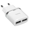 Сетевое зарядное устройство C12 Smart dual USB charger, белый