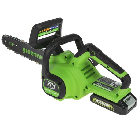 Цепная пила аккумуляторная GreenWorks GD24CS30K2, 24V, 30см, бесщеточная, c АКБ 2 А·ч и ЗУ (2007007UA)