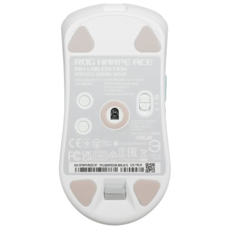 Мышь беспроводная/проводная ASUS ROG Harpe Ace Aim Lab Edition белый, 36000 dpi, радиоканал, Bluetooth, USB, кнопки - 5