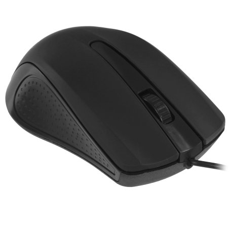 Мышь проводная Qumo Office Union M66 черный, 1000 dpi, USB, кнопки - 3