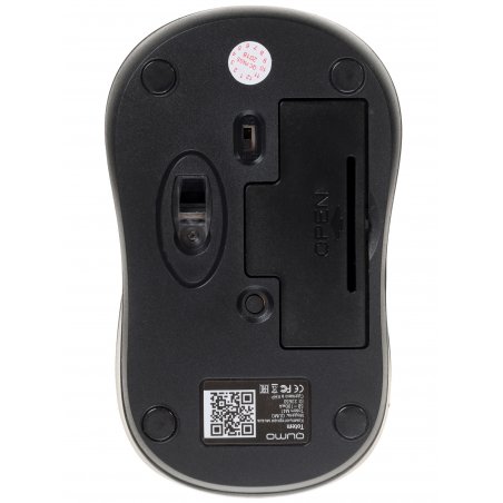 Мышь беспроводная Qumo Office M41 Totem черный, 1600 dpi, радиоканал, USB, кнопки - 4