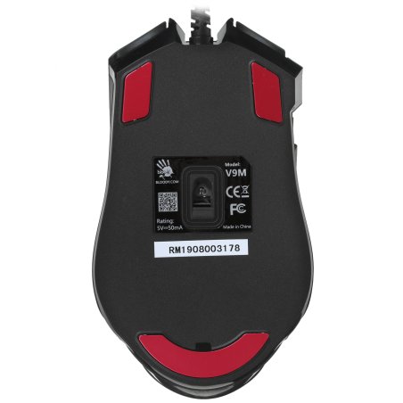 Мышь проводная A4Tech Bloody V9M черный, 4000 dpi, USB, кнопки - 9