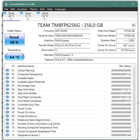Накопитель SSD Team Group M.2 2280 512GB MP33 Client SSD [TM8FP6512G0C101] PCIe Gen3x4 with NVMe, 1700/1400, IOPS 220/200K, MTBF 1.5M, 3D NAND, ?MB, 350TBW, 0,37DWPD, RTL  (480089)
