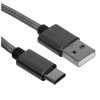Кабель USB-Type-C Rexant 3A/nylon/grafit/1m