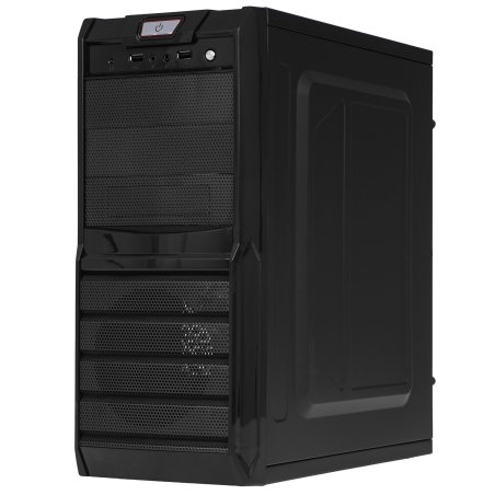 Компьютерный корпус ExeGate EX278396RUS Miditower ExeGate XP-329S Black, ATX, (XP400, Black,120мм), 2*USB, Audio