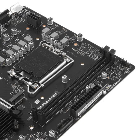 Материнская плата MSI PRO B760M-E DDR4, LGA 1700, Intel B760, 2xDDR4, 4xSATA, 1xM.2, 1xPCIe 4.0 x16, 1xPCIe 4.0 x1, 1xHDMI, 1xVGA, 1x1Gb LAN, 2xUSB-A 3.2 Gen 1, 4xUSB-A 2.0, 3x3.5 мм, 7.1, mATX