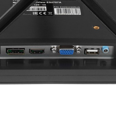 Монитор 27" ExeGate SmartView ES2707A IPS 1920x1080, 75 Гц, 5 мс, 16:9, 250 кд/м2, 1xHDMI, 1xDP, 1xVGA, 1x3.5 мм, черный