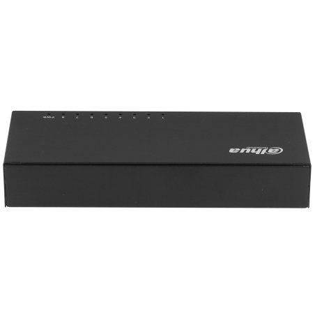 Коммутатор 8-в-1 Dahua DH-PFS3008-8ET /8 портов до 100 Мбит.с/коммутация до 1.6 Gbит.с/неуправляемый/Plug & Play/черный (DH-PFS3008-8ET)