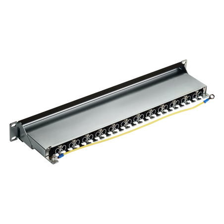 Патч-панель LANMASTER 24 порта, STP, кат.6A, 1U