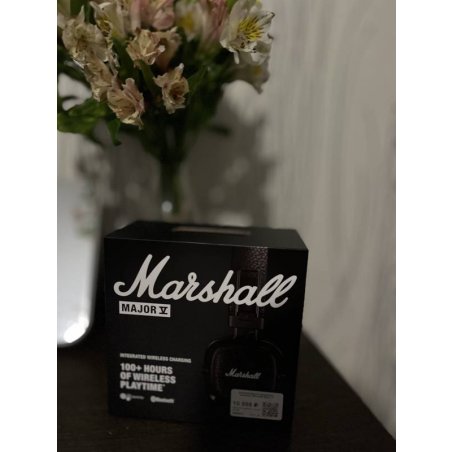 Беспроводные/проводные наушники Marshall Major V коричневый, накладные, Bluetooth + проводной, беспроводная зарядка, до 100 ч