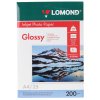 Фотобумага Lomond односторонная глянцевая, 200г/м2,A4 (21X29,7)/25л. для струйной печати