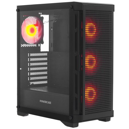 Компьютерный корпус Powercase Ultimate White, Tempered Glass, 4x 120мм ARGb fans, ARGb HUB, белый, ATX (CUW-A4)
