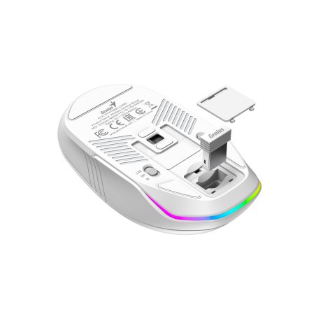 Мышь беспроводная Genius Scorpion M58250 белый, 3200 dpi, радиоканал, Bluetooth, USB, кнопки - 6
