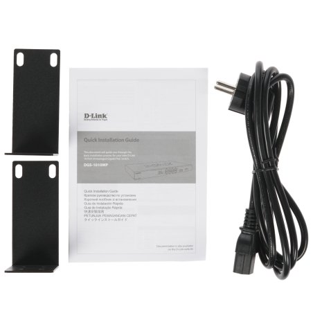 Коммутатор D-Link DGS-1010MP/A1A, L2 Unmanaged Switch with 9 10/100/1000Base-T portsand 1 1000Base-X SFPports(8 PoE ports 802.3af/802.3at (30 W), PoE Budget 125 W)
