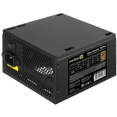 Блок питания ExeGate 750PPH (EX292343RUS), 750Вт, 80 PLUS Bronze, 120мм, черный
