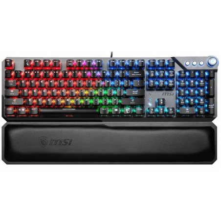 Клавиатура проводная MSI VIGOR GK20 RU черный USB Multimedia for gamer LED (подставка для запястий)