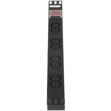 Блок розеток (PDU) Gembird MAX-19-EH8-0, 1U, кол-во розеток:8 (8xЕвро), 16А, черный