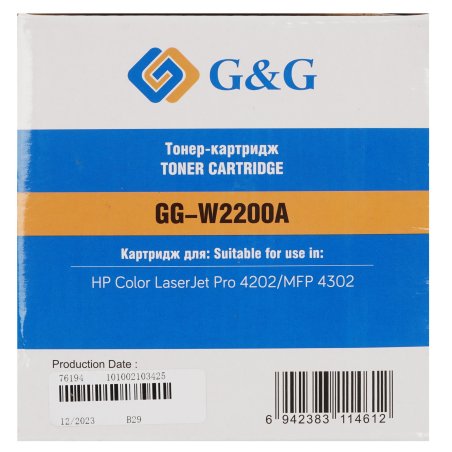 Картридж лазерный G&G GG-W2200A, W2200A черный (2000 стр.) для HP CLJ Pro 4202/MFP 4302