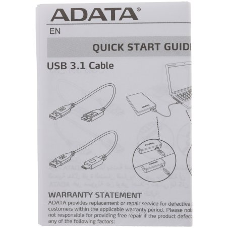 Внешний HDD 2.5" ADATA HD710P, 2TB, USB 3.2 Gen 1 Type-A, 5400 rpm, желтый