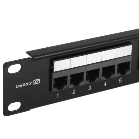 Патч-панель телефонная 19", 1U 25 port ExeGate разъем RJ-12 6P4C, RoHS, черный