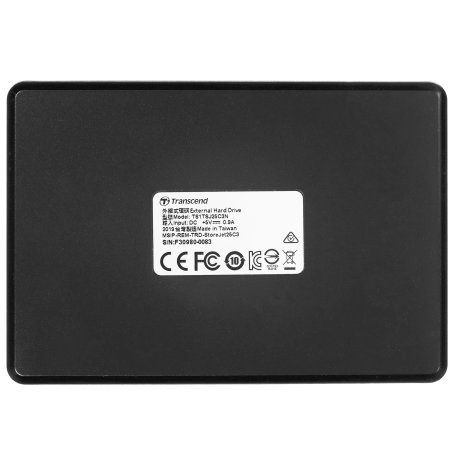 Внешний HDD 2.5" Transcend StoreJet 25A3, 1TB, USB 3.2 Gen 1 Type-A, 5400 rpm, черный