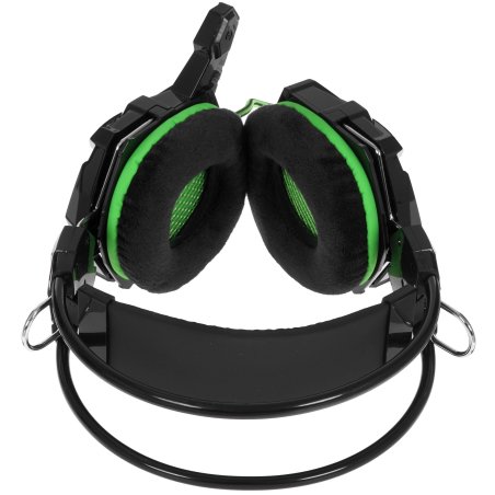 Игровая гарнитура RUSH COBRA, динамики 40мм, велюровые амбушюры, черный/зеленый (SBHG-1200)