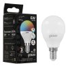 Лампа светодиодная Шар Gauss 6W E14 RGbW+димирование LED