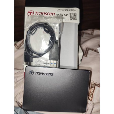 Внешний HDD 2.5" Transcend StoreJet 25A3, 1TB, USB 3.2 Gen 1 Type-A, 5400 rpm, черный