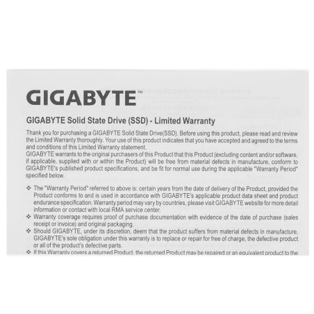 Накопитель SSD Gigabyte 4000E (G440E500G), 500Gb, PCIe 4.0 x4, M.2 2280, NVMe, R/W 3600/3000