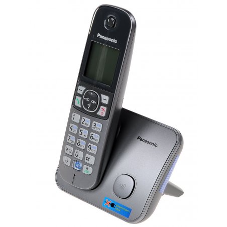 Телефон беспроводной (DECT) Panasonic KX-TG6811RUM (серебристый) Беспроводной DECT,40 мелодий,телефонный справочник 120 зап.