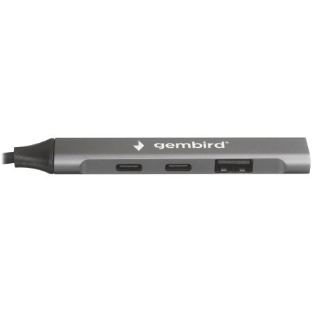Разветвитель USB 3.0/2.0 Gembird, 4 порта: 2хType-C, 1хUSB 3.0, 1хUSB 2.0, кабель Type-C+USB