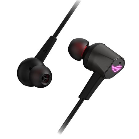 Игровые наушники черные ASUS ROG CETra II (вкладыши, USB-C, RGb подсветка, ПУ, чехол, 90YH02S0-B2UA00)